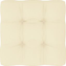  vidaXL Poduszka na sofę z palet, kremowa, 50x50x12 cm (314369)