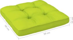 vidaXL Poduszka na sofę z palet, jasnozielona, 50x50x12 cm (314375)