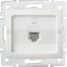  Kanlux LOGI /Adapter gniazdo komputerowe pojedyncze, (RJ45 Jack), bez gniazda / - / Biały / - / ABS/PC