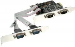 Kontroler InLine PCIe x1 - 4x Port szeregowy RS-232 (76623C)