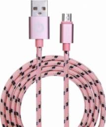 Kabel USB Garbot USB-A - microUSB 1 m Różowy (JAB-6824159)