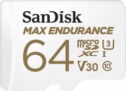 Karta SanDisk Max Endurance MicroSDXC 64 GB Class 10 UHS-I/U3 V30 (SDSQQVR-064G-GN6IA)
