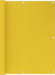  vidaXL Parawan balkonowy, żółty, 120x400 cm, HDPE