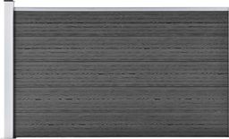  vidaXL Panel ogrodzeniowy, WPC, 175x105 cm, czarny