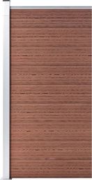  vidaXL Panel ogrodzeniowy z WPC, 95x186 cm, brązowy