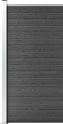 vidaXL Panel ogrodzeniowy z WPC, 95x186 cm, czarny