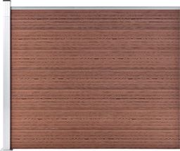  vidaXL Panel ogrodzeniowy z WPC, 175x146 cm, brązowy