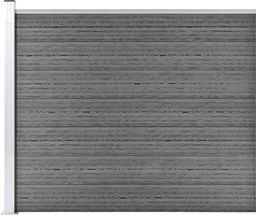 vidaXL Panel ogrodzeniowy z WPC, 175x146 cm, szary