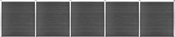  vidaXL Zestaw ogrodzeniowy z WPC, 872x186 cm, czarny