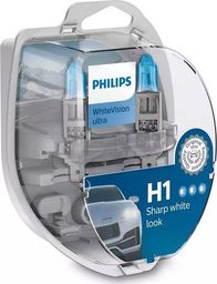 Philips Żarówki PHILIPS WhiteVision ultra +60% H1 12V 55W + 2x W5W (3700K)