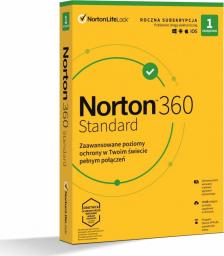  Norton 360 Standard 1 urządzenie 12 miesięcy  (21414993)