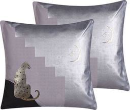  Beliani Zestaw 2 poduszek dekoracyjnych z motywem geparda 45 x 45 cm wielokolorowy DIGITALIS
