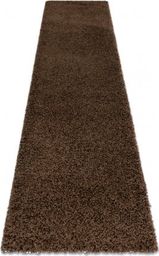  Dywany Łuszczów Dywan, Chodnik SOFFI shaggy 5cm brązowy - do kuchni, przedpokoju, na korytarz, 80x300 cm