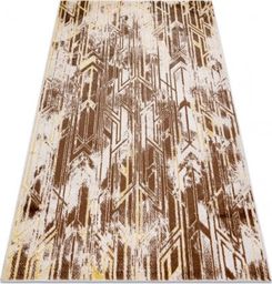  Dywany Łuszczów Dywan MEFE nowoczesny B402 Przecierany vintage - Strukturalny, dwa poziomy runa ciemny beż, 120x170 cm