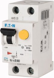  Eaton Wyłącznik różnicowo-nadprądowy 1P+N 10A 0,03A typ AC PFL6-10/1N/B/003 286429