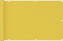  vidaXL Parawan balkonowy, żółty, 90x400 cm, HDPE