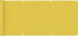  vidaXL Parawan balkonowy, żółty, 75x300 cm, HDPE