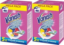 Vanish Vanish Chusteczki Wyłapujące Kolory 2x40 Prań