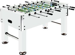  vidaXL Stół do gry w piłkarzyki, stal, 60 kg, 140x74,5x87,5 cm, biały