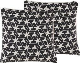  Beliani Zestaw 2 poduszek dekoracyjnych 45 x 45 cm czarno-biały ANDIRIN