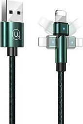 Kabel USB Usams USB-A - Lightning 1 m Zielony (6958444929255)
