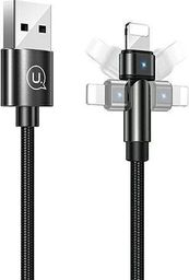 Kabel USB Usams USB-A - Lightning 1 m Czarny (SJ476USB01)
