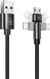 Kabel USB Usams USB-A - microUSB 1 m Czarny (USA259BLK)