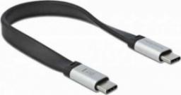 Kabel USB Delock USB-C - USB-C 0.22 m Czarno-żółty (85926)