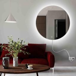  Baltica Design Lustro okrągłe BRIGHT ELECTRA podświetlane LED Premium Białe