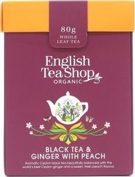English Tea English Tea Shop, Herbata sypana, Black Tea & Ginger with Peach, 80 g