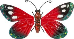  Saska Garden Motyl dekoracyjny 26cm czerwony