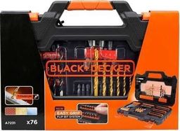 Wiertło Black&Decker Do metalu, drewna i betonu 76 szt. (A7231)