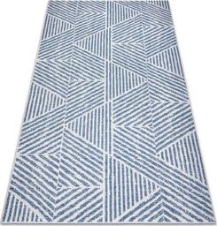  Dywany Łuszczów Dywan Sznurkowy SIZAL COLOR 47176360 Linie, trójkąty, zygzak beż / niebieski, 120x170 cm