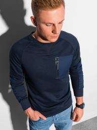 Ombre Bluza męska bez kaptura B1151 - granatowa S