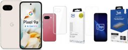 Smartfon Pixel 9A 5G 8/128GB Porcelanowy (99936223) + FlexibleGlass + Etui Clear Case