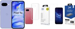 Smartfon Pixel 9A 5G 8/128GB Fioletowy (99936220) + FlexibleGlass + Etui Clear Case