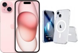 Smartfon Apple iPhone 15 128GB Pink (MTP13) + Etui Armor MagCase