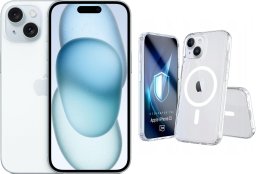 Smartfon Apple iPhone 15 256GB Blue (MTP93) + Etui Armor MagCase