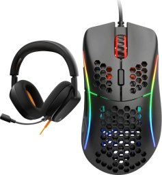 Słuchawki Glorious GHS Eternal Black + Mysz Glorious Model D Mat (GD-BLACK)
