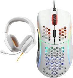 Słuchawki Glorious GHS Eternal White + Mysz Glorious Model D Mat (GD-WHITE)