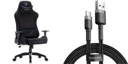 Fotel SENSE7 Spellcaster Senshi Edition XL materiałowy czarny + kabel usb