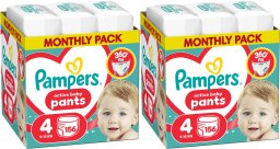 Pampers Pieluchomajtki Active Baby 4 9-15 kg, 156 szt. x2