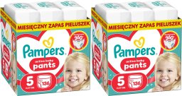 Pampers Pieluchomajtki Active Baby 5 11-17 kg, 136 szt. x2