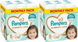 Pampers Pieluchy Premium Care 5, 11-16 kg, 132 szt. x2