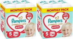 Pampers Pieluchomajtki Premium Care 5 11-17 kg, 80 szt. x2