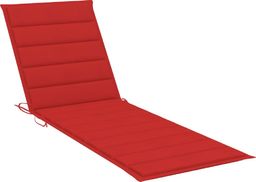  vidaXL Poduszka na leżak czerwona 200x70x4 cm tkanina
