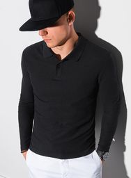 Ombre Longsleeve męski bez nadruku L132 - czarny XL