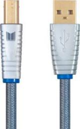Kabel USB Monoprice USB-A - USB-B 1 m Srebrny