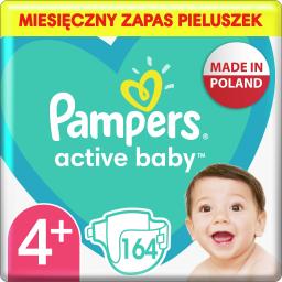 Pampers Pieluszki Active Baby 4+, 10-15 kg, 164 szt.