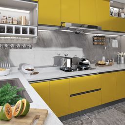 vidaXL Okleina meblowa, złota, wysoki połysk, 500x90 cm, PVC